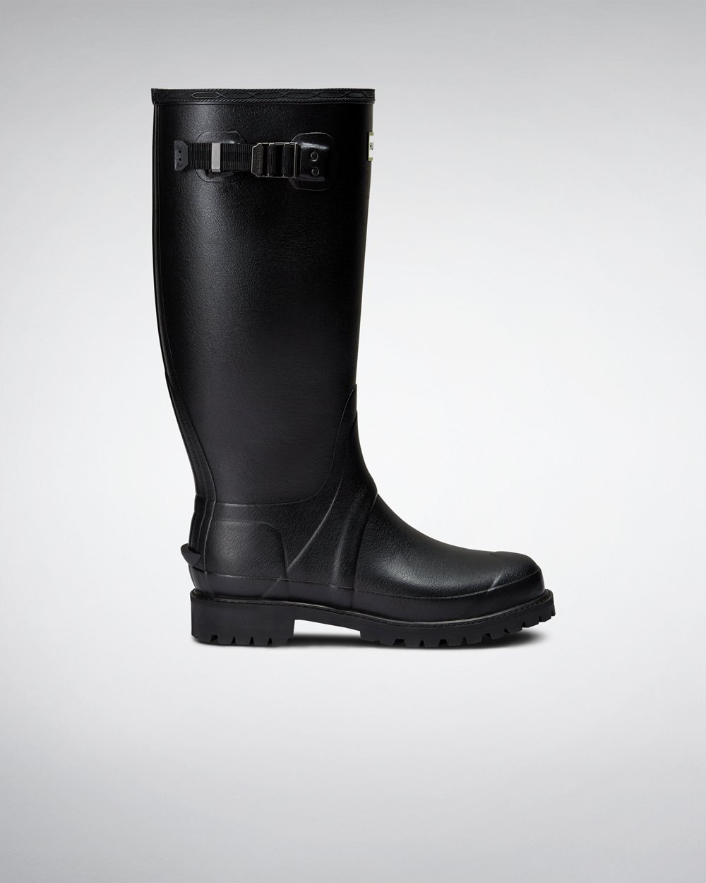 Mens Hunter Wide Fit Rain Boots Black - Balmoral - 6529013-ZF